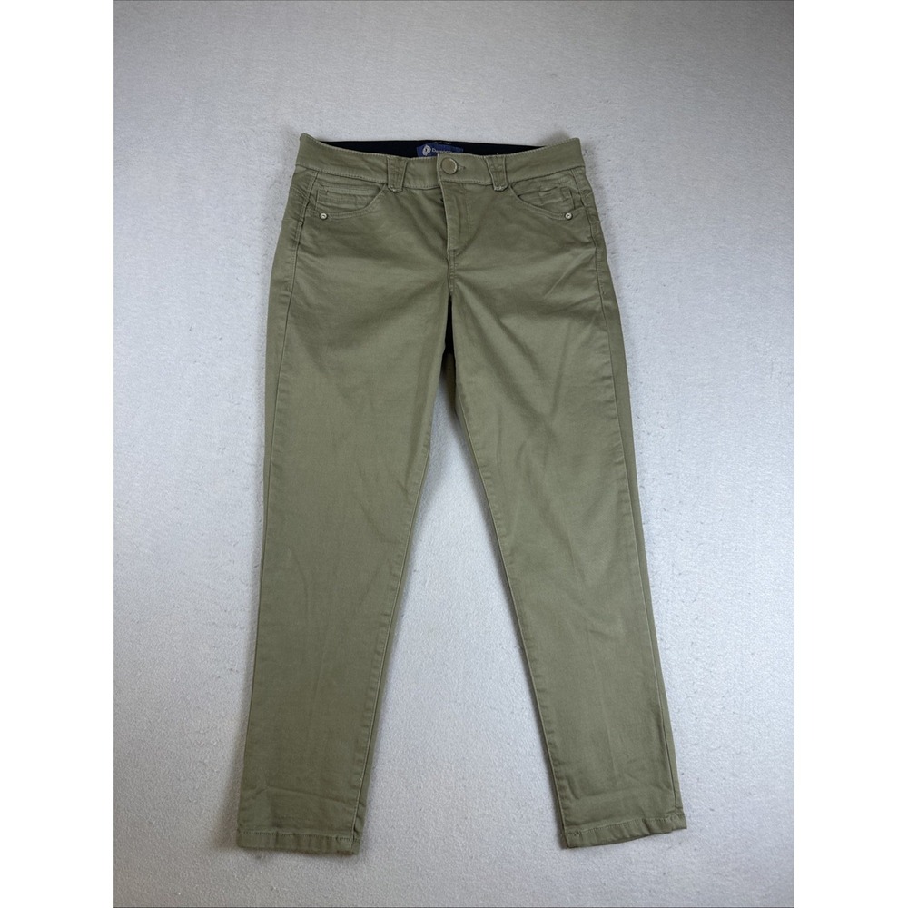 Democracy Ab'solution Jeans Women 8P Sage Green Tapered Leg Stretch Mid Rise
